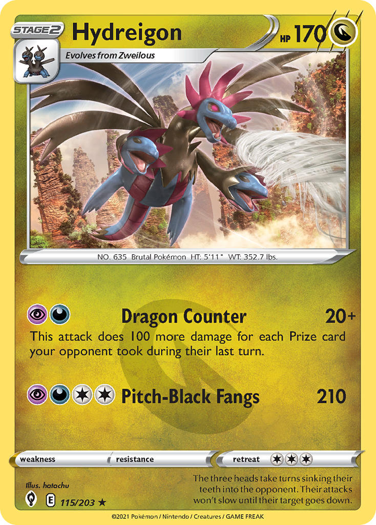 Hydreigon 115/203 - POKEMON SWORD & SHIELD: EVOLVING SKIES
