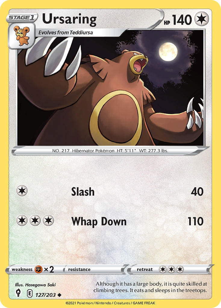 Ursaring 127/203 - POKEMON SWORD & SHIELD: EVOLVING SKIES