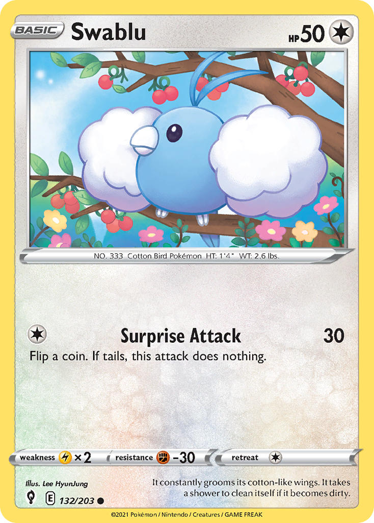 Swablu 132/203 - POKEMON SWORD & SHIELD: EVOLVING SKIES