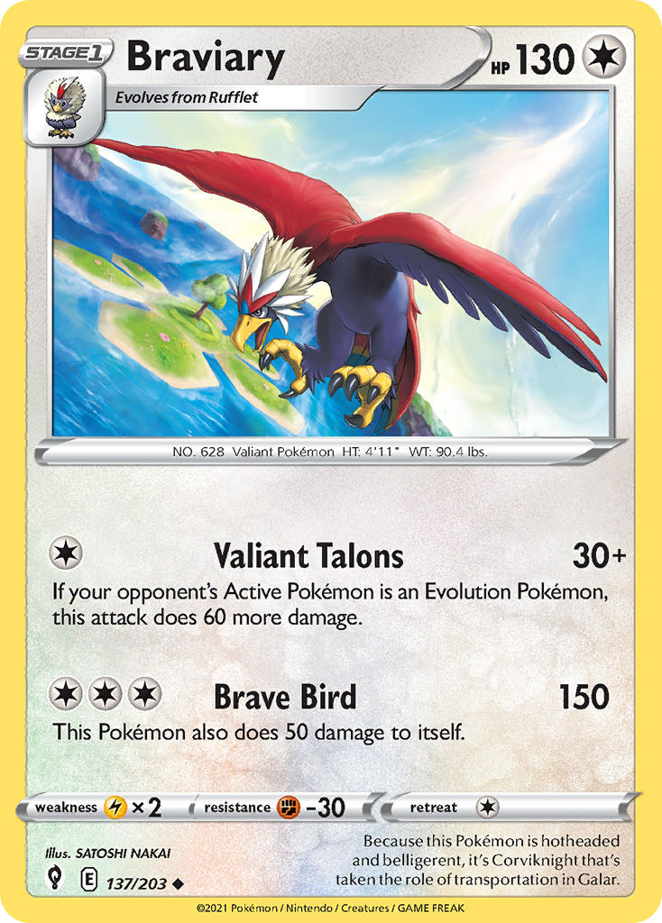 Braviary 137/203 - POKEMON SWORD & SHIELD: EVOLVING SKIES