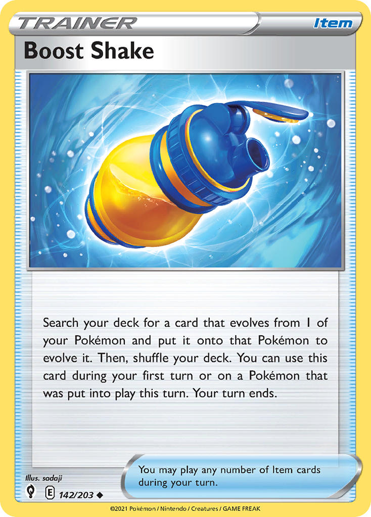 Boost Shake 142/203 - POKEMON SWORD & SHIELD: EVOLVING SKIES