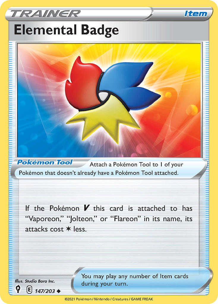 Elemental Badge 147/203 - POKEMON SWORD & SHIELD: EVOLVING SKIES