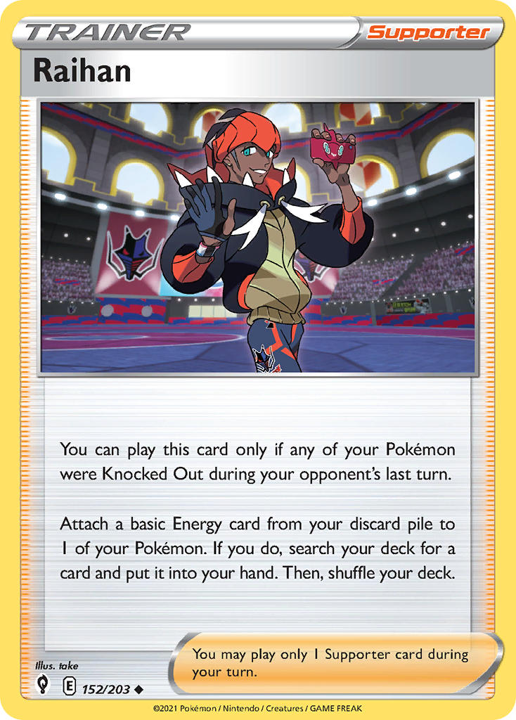 Raihan 152/203 - POKEMON SWORD & SHIELD: EVOLVING SKIES