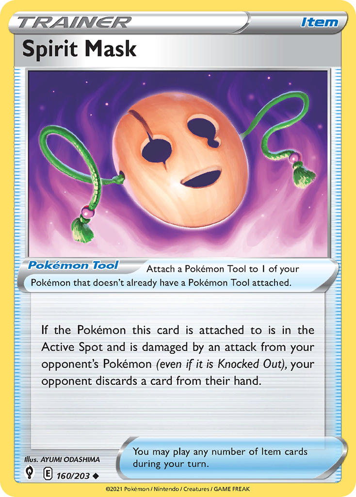 Spirit Mask 160/203 - POKEMON SWORD & SHIELD: EVOLVING SKIES