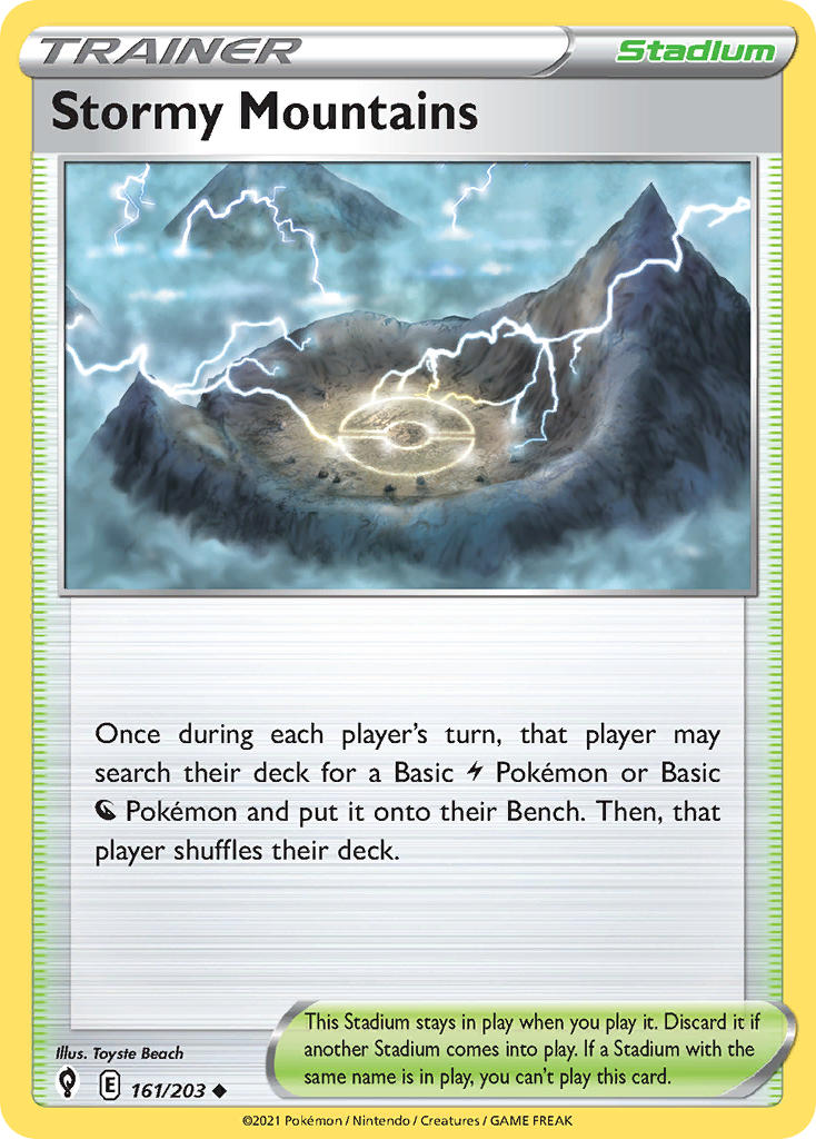 Stormy Mountains 161/203 - POKEMON SWORD & SHIELD: EVOLVING SKIES