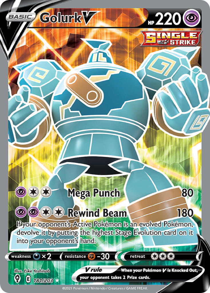 Golurk V 181/203 - POKEMON SWORD & SHIELD: EVOLVING SKIES