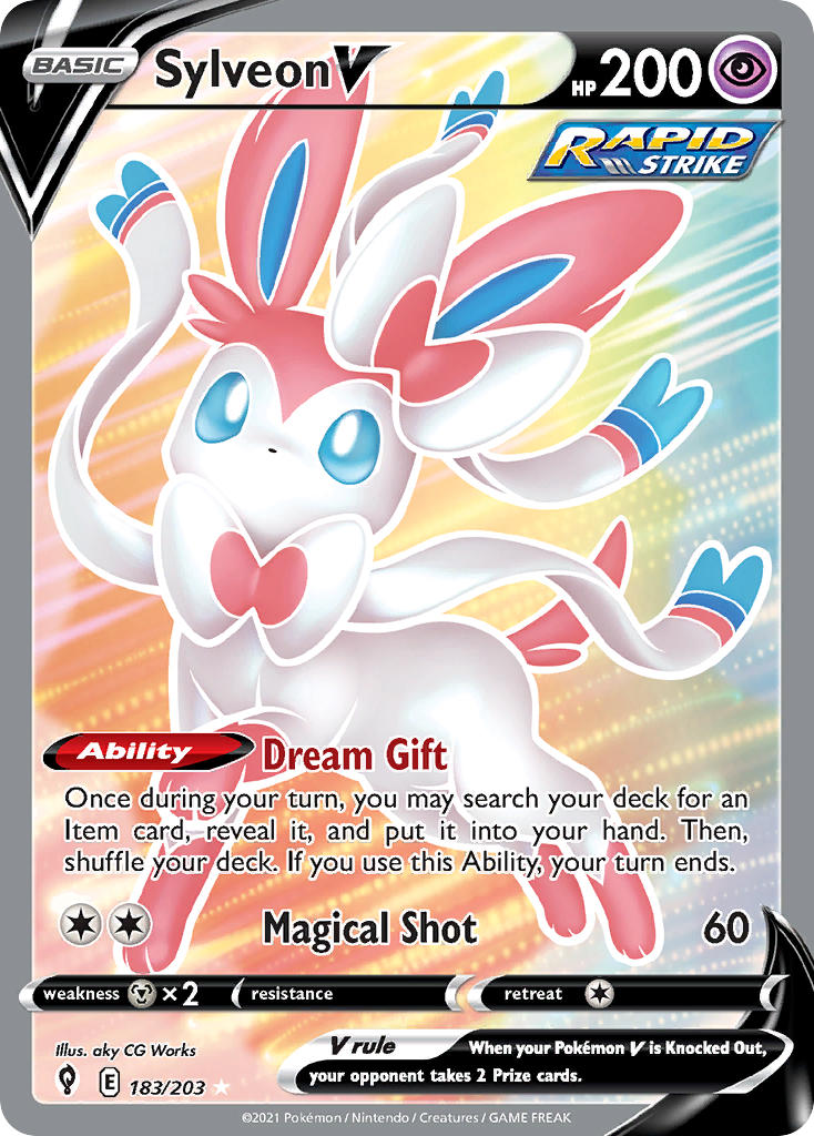 Sylveon V 183/203 - POKEMON SWORD & SHIELD: EVOLVING SKIES
