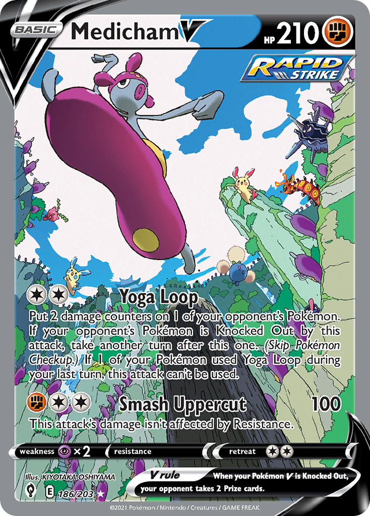 Medicham V 186/203 - POKEMON SWORD & SHIELD: EVOLVING SKIES