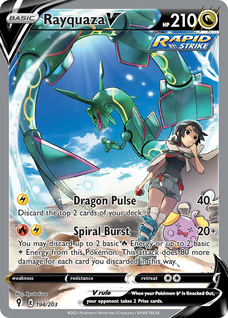 Rayquaza V 194/203 - POKEMON SWORD & SHIELD: EVOLVING SKIES