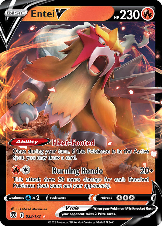 Entei V 022/172 - POKEMON SWORD & SHIELD: BRILLIANT STARS
