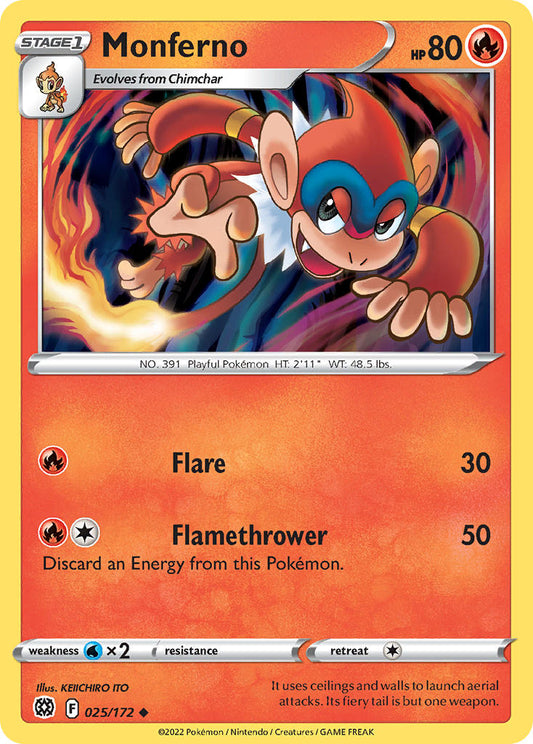 Monferno 025/172 - POKEMON SWORD & SHIELD: BRILLIANT STARS