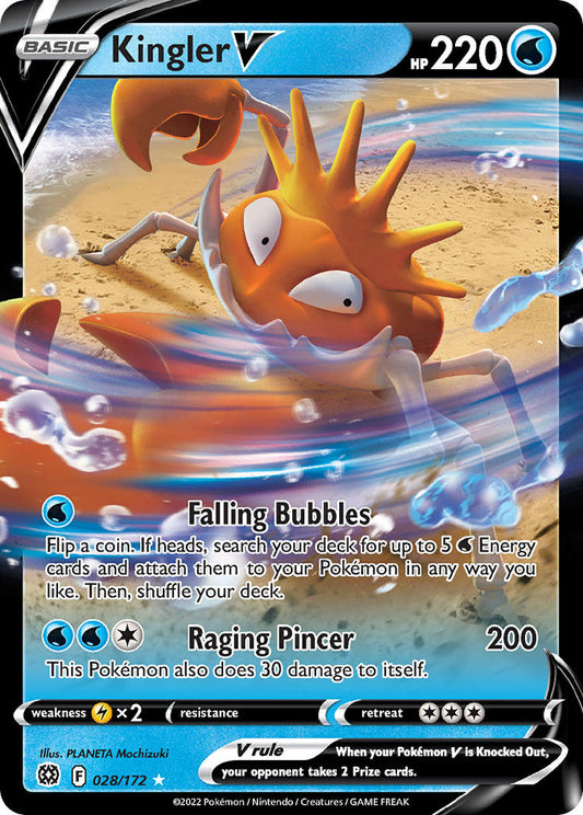 Kingler V 028/172 - POKEMON SWORD & SHIELD: BRILLIANT STARS