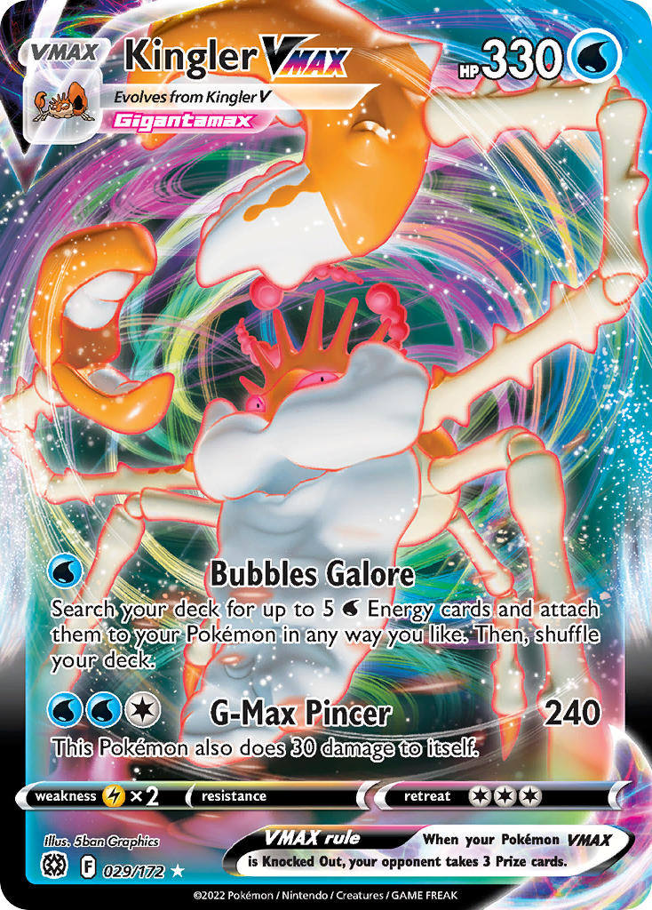 Kingler VMAX 029/172 - POKEMON SWORD & SHIELD: BRILLIANT STARS