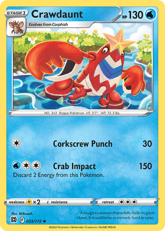 Crawdaunt 033/172 - POKEMON SWORD & SHIELD: BRILLIANT STARS