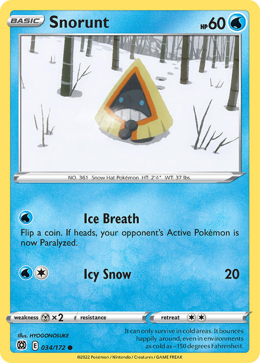 Snorunt 034/172 - POKEMON SWORD & SHIELD: BRILLIANT STARS