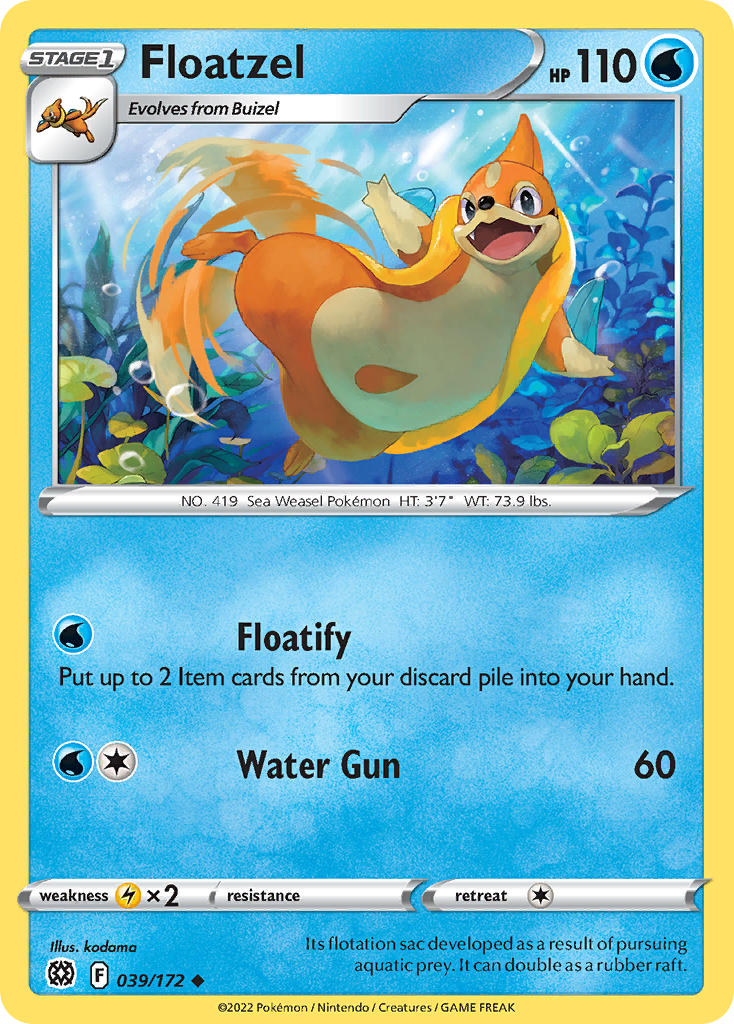 Floatzel 039/172 - POKEMON SWORD & SHIELD: BRILLIANT STARS