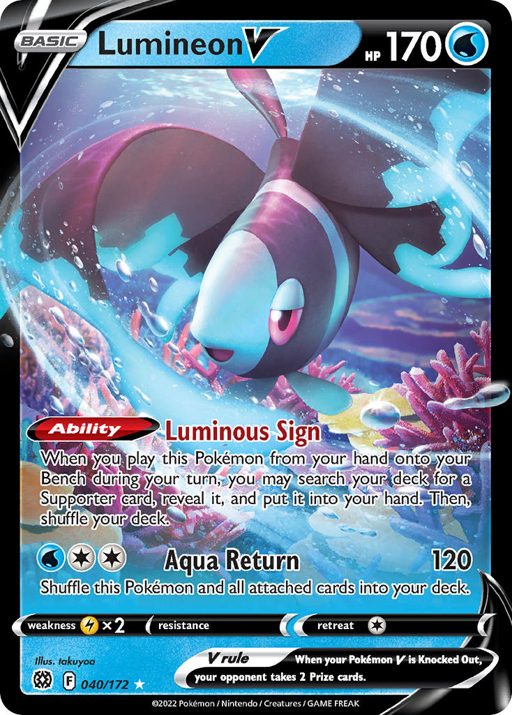 Lumineon V 040/172 - POKEMON SWORD & SHIELD: BRILLIANT STARS