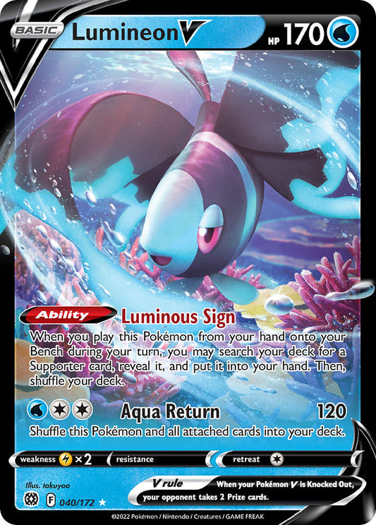Lumineon V 040/172 - POKEMON SWORD & SHIELD: BRILLIANT STARS