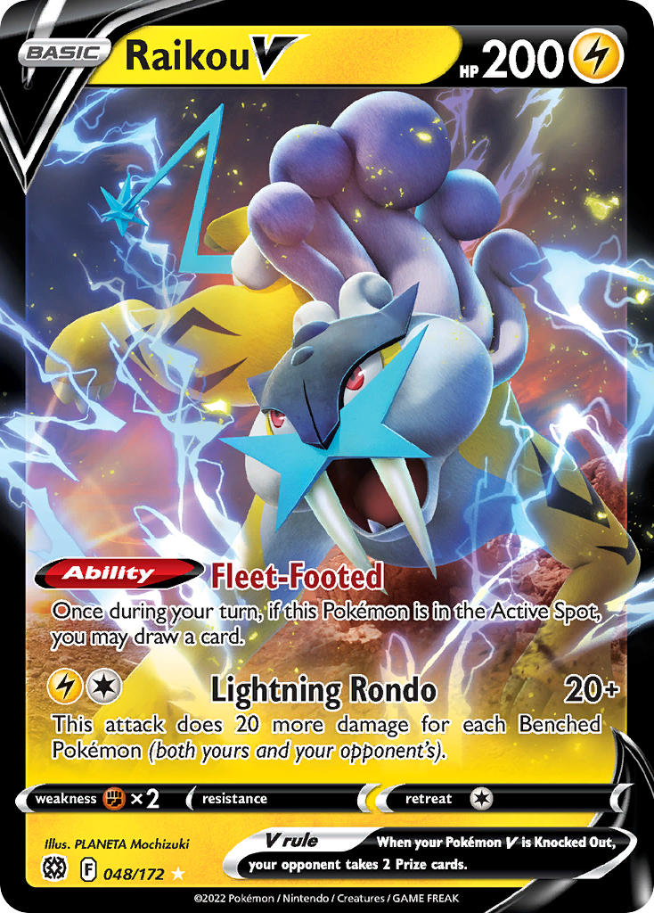 Raikou V 048/172 - POKEMON SWORD & SHIELD: BRILLIANT STARS