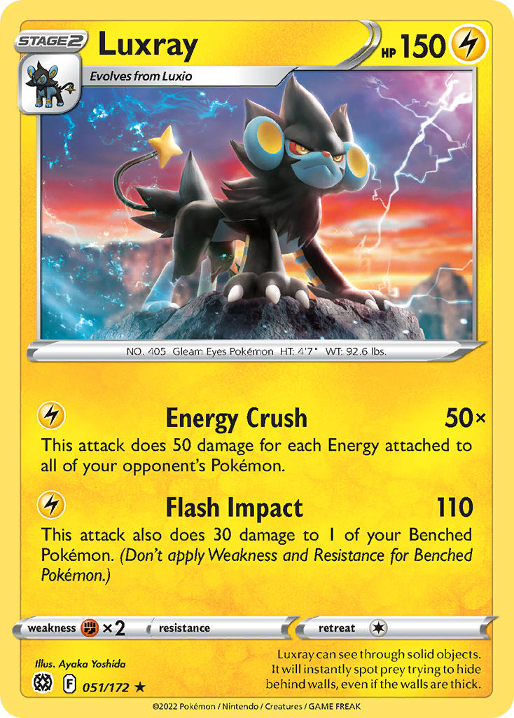 Luxray 051/172 - POKEMON SWORD & SHIELD: BRILLIANT STARS