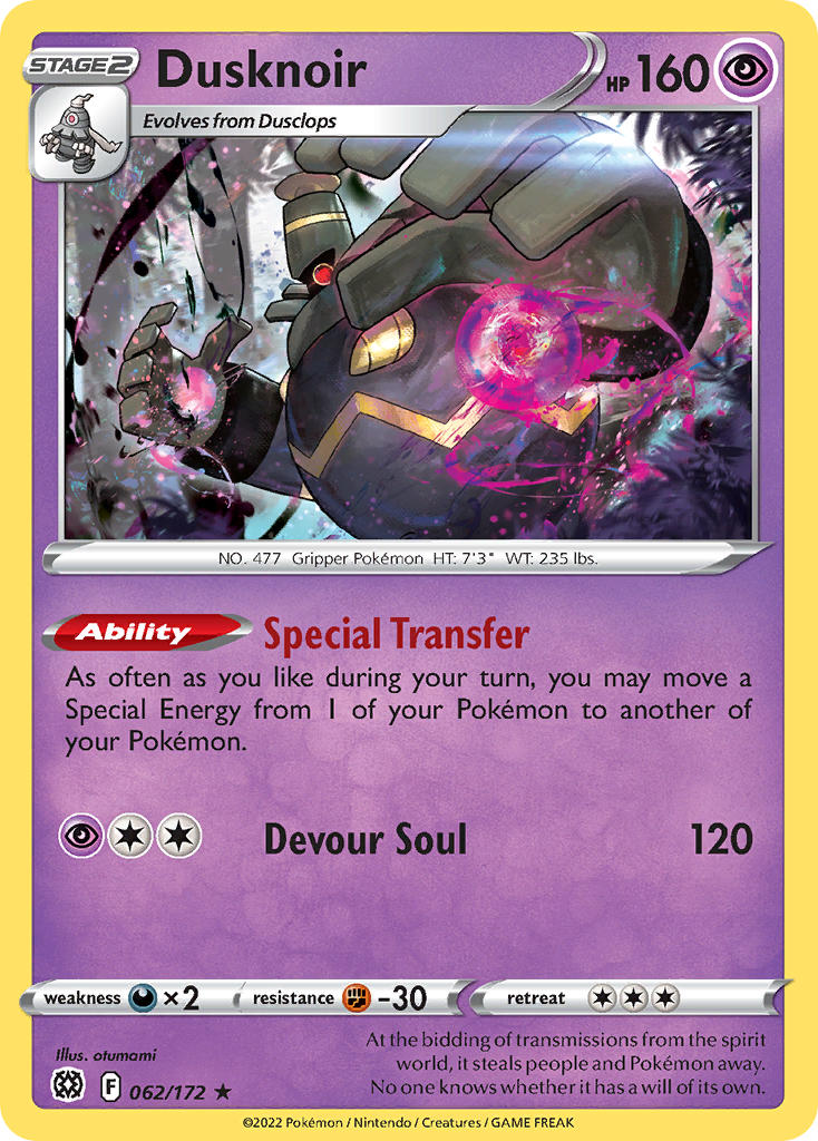 Dusknoir 062/172 - POKEMON SWORD & SHIELD: BRILLIANT STARS