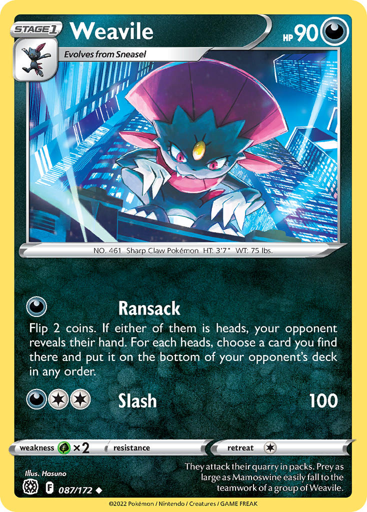 Weavile 087/172 - POKEMON SWORD & SHIELD: BRILLIANT STARS