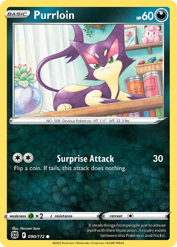 Purrloin 090/172 - POKEMON SWORD & SHIELD: BRILLIANT STARS