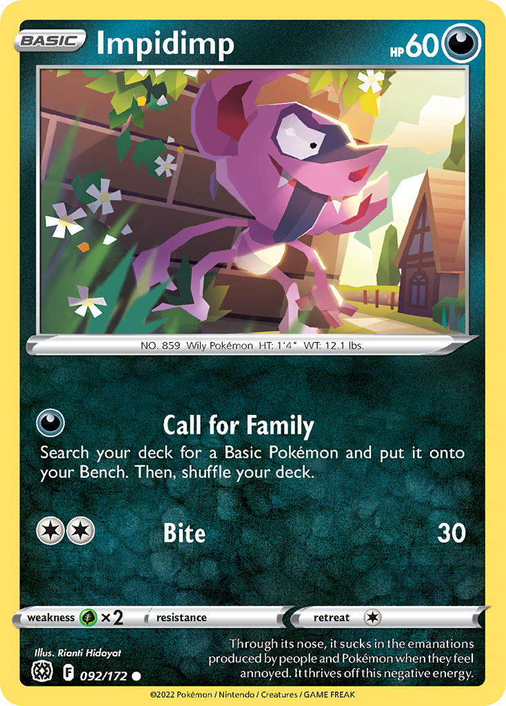 Impidimp 092/172 - POKEMON SWORD & SHIELD: BRILLIANT STARS