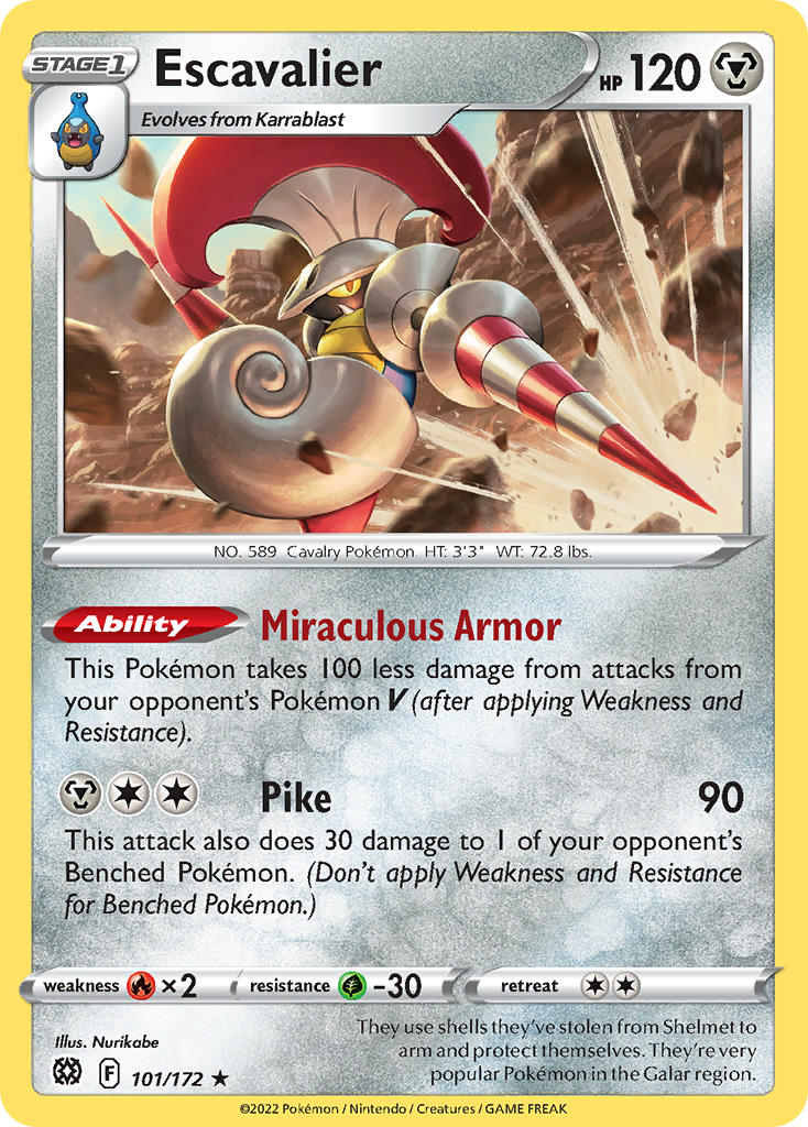 Escavalier 101/172 - POKEMON SWORD & SHIELD: BRILLIANT STARS