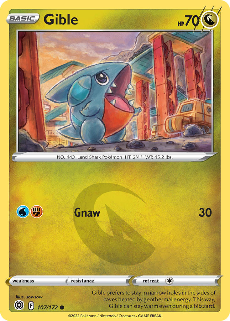 Gible 107/172 - POKEMON SWORD & SHIELD: BRILLIANT STARS