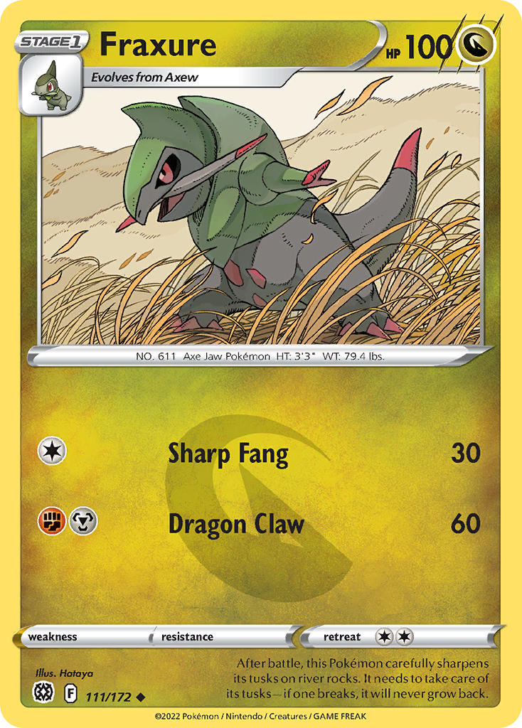 Fraxure 111/172 - POKEMON SWORD & SHIELD: BRILLIANT STARS