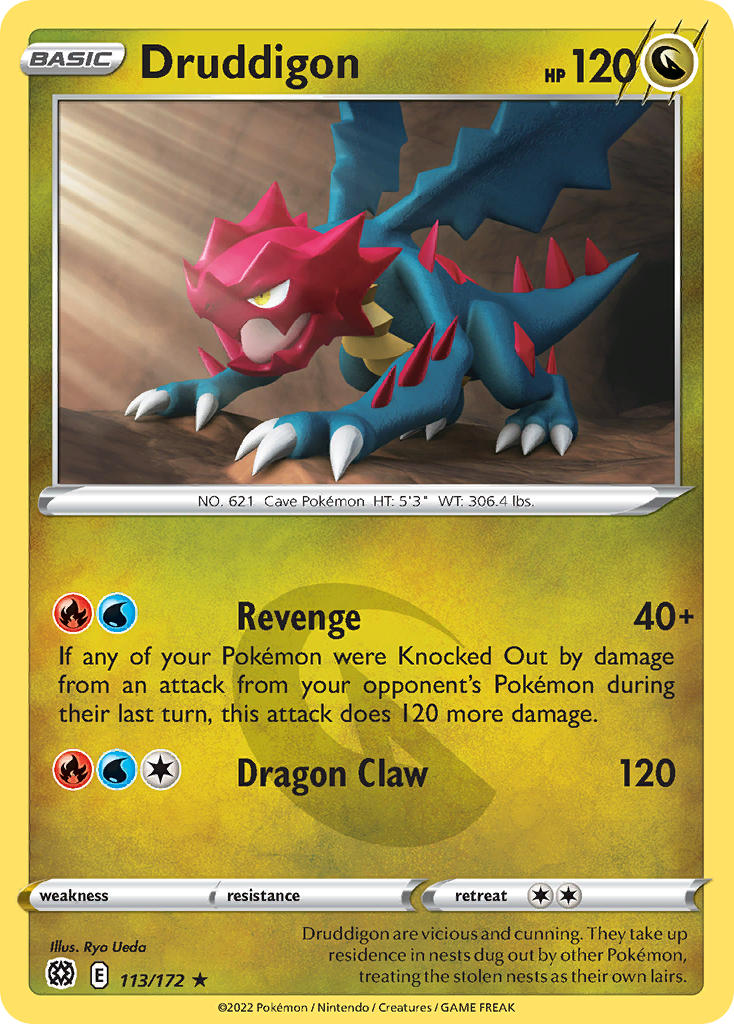 Druddigon 113/172 - POKEMON SWORD & SHIELD: BRILLIANT STARS