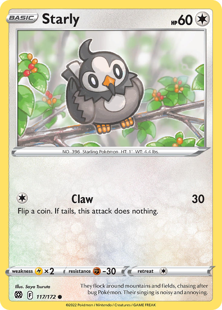 Starly 117/172 - POKEMON SWORD & SHIELD: BRILLIANT STARS