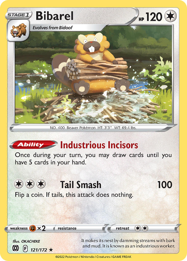 Bibarel 121/172 - POKEMON SWORD & SHIELD: BRILLIANT STARS