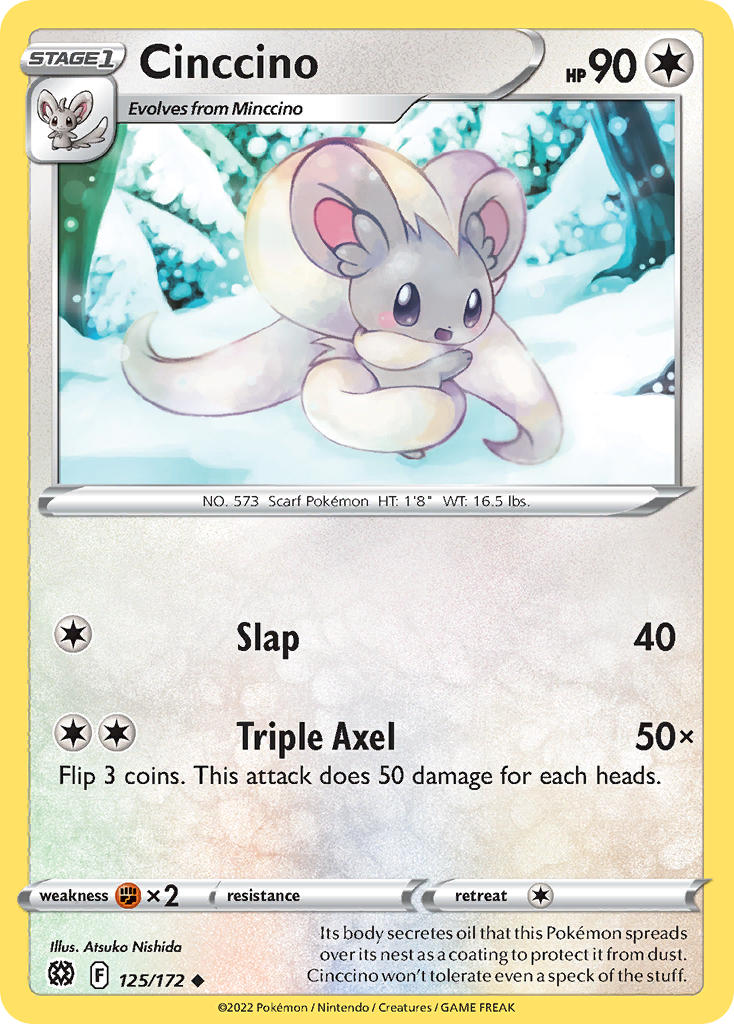 Cinccino 125/172 - POKEMON SWORD & SHIELD: BRILLIANT STARS