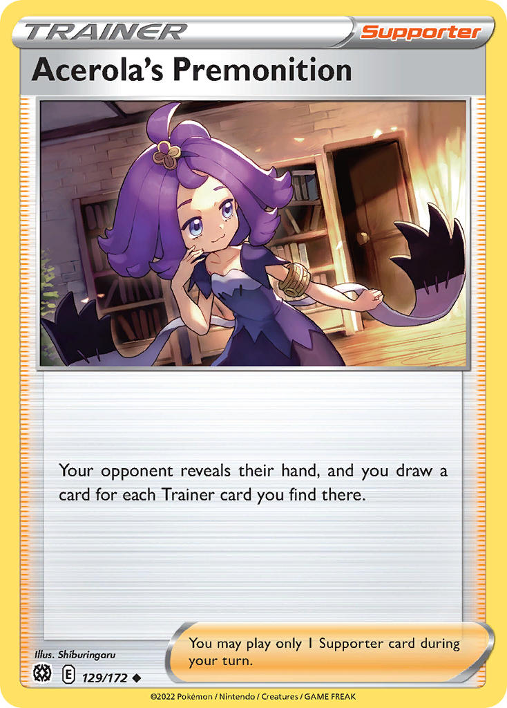 Acerola's Premonition 129/172 - POKEMON SWORD & SHIELD: BRILLIANT STARS