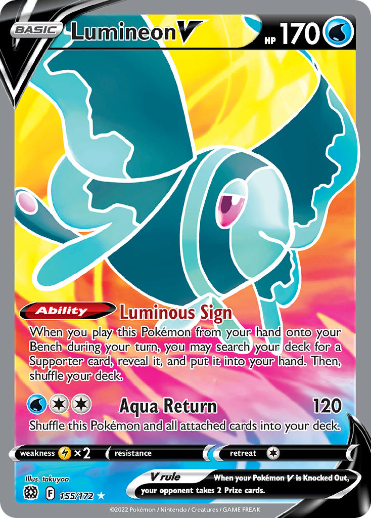 Lumineon V 155/172 - POKEMON SWORD & SHIELD: BRILLIANT STARS