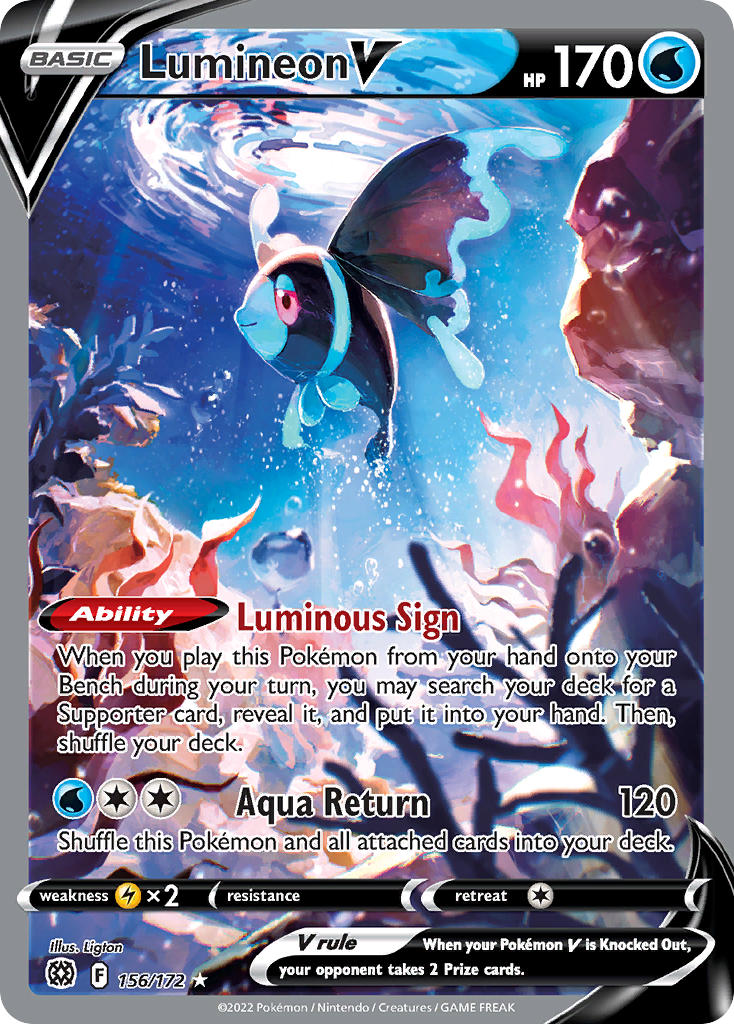 Lumineon V 156/172 - POKEMON SWORD & SHIELD: BRILLIANT STARS