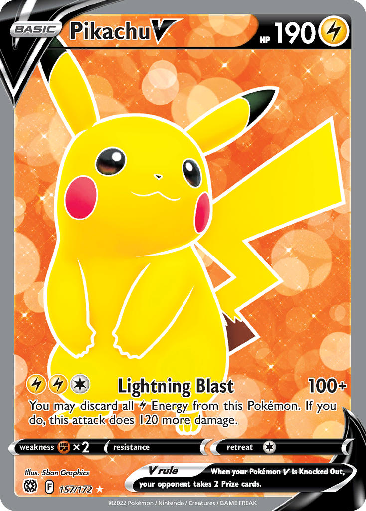 Pikachu V 157/172 - POKEMON SWORD & SHIELD: BRILLIANT STARS