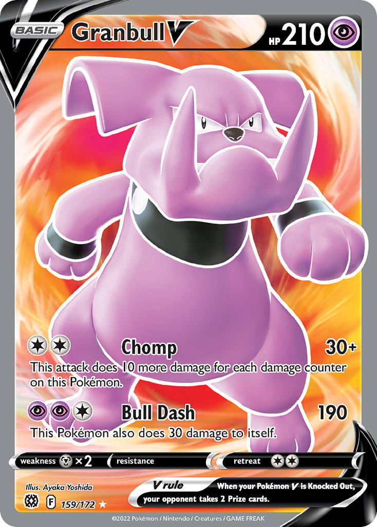 Granbull V 159/172 - POKEMON SWORD & SHIELD: BRILLIANT STARS