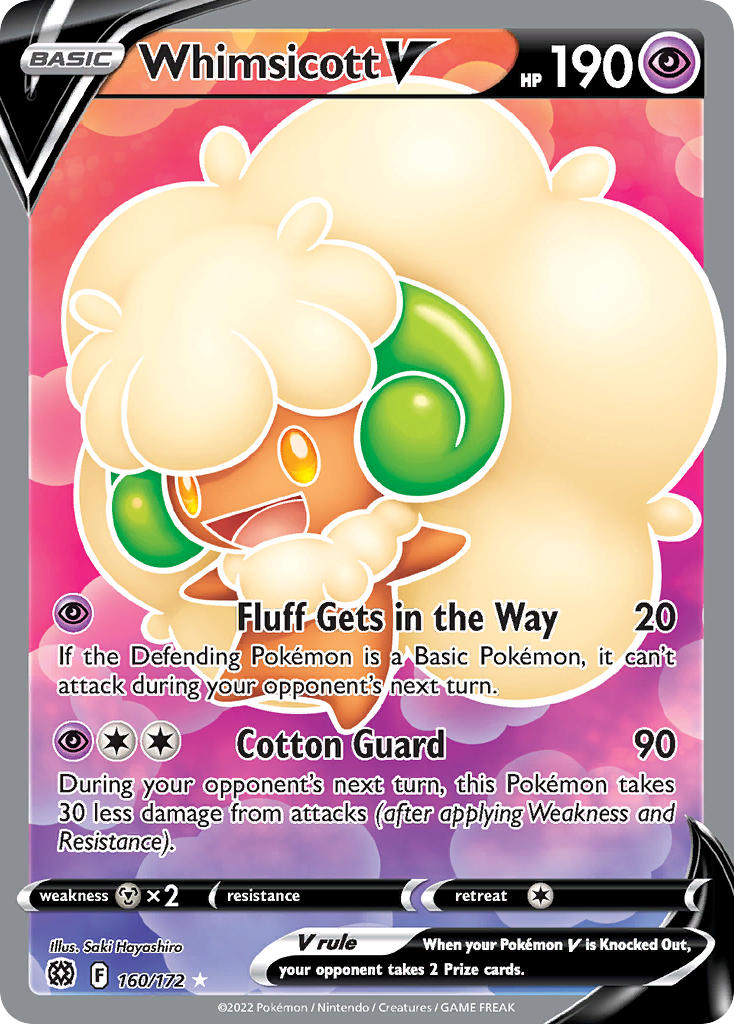 Whimsicott V 160/172 - POKEMON SWORD & SHIELD: BRILLIANT STARS