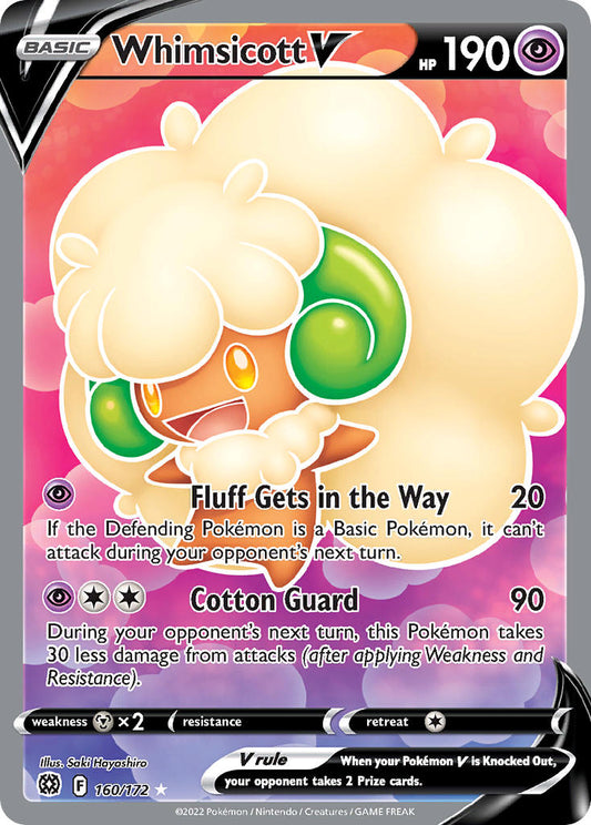 Whimsicott V 160/172 - POKEMON SWORD & SHIELD: BRILLIANT STARS