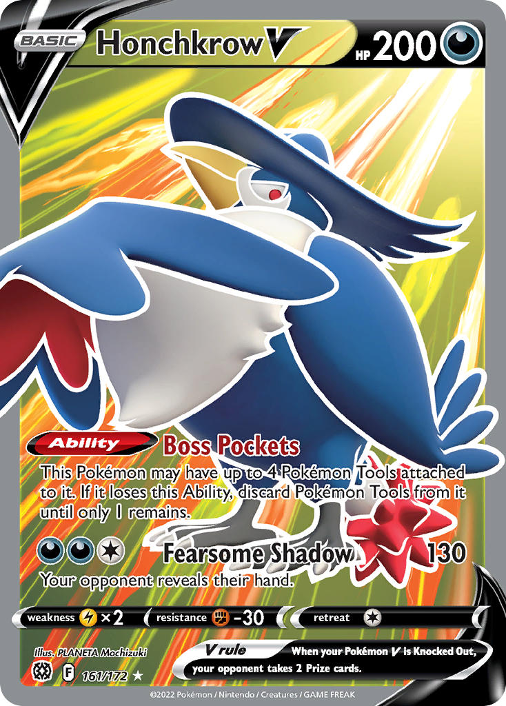 Honchkrow V 161/172 - POKEMON SWORD & SHIELD: BRILLIANT STARS