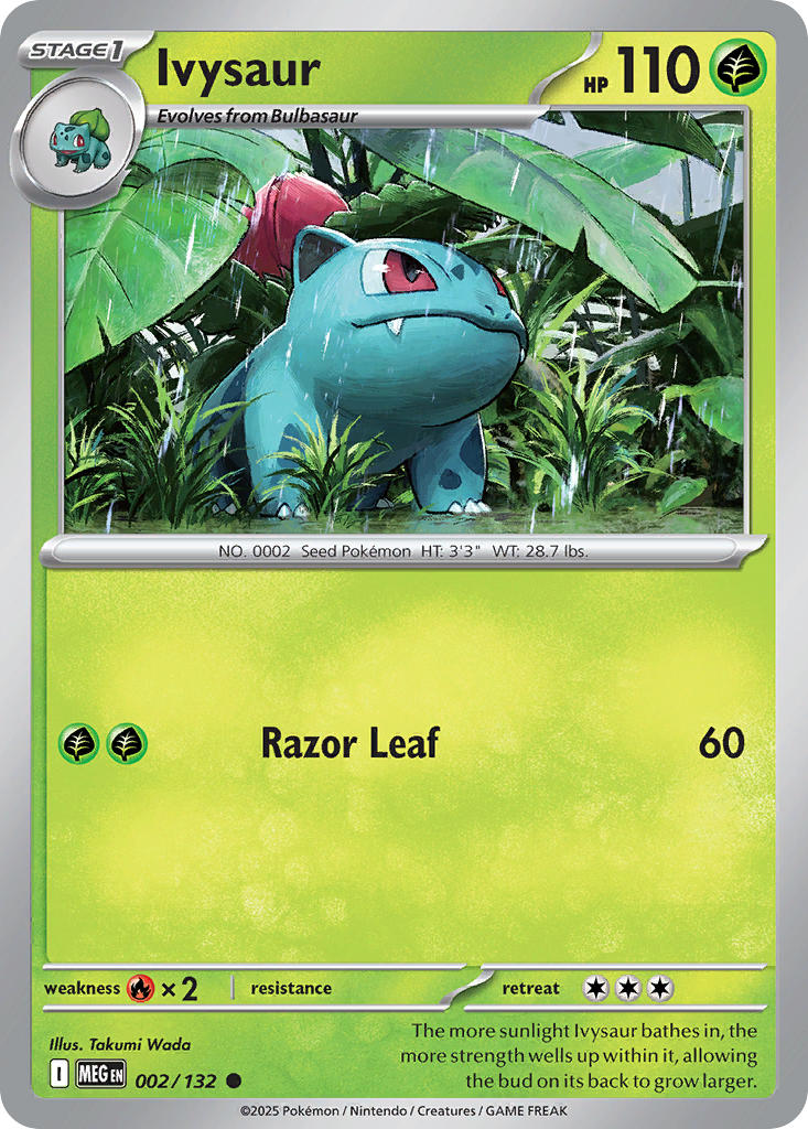 002/132 Ivysaur - MEGA EVOLUTION: BASE SET - Pokemon Single Card