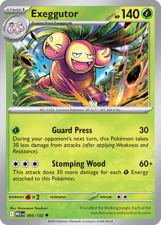 005/132 Exeggutor - MEGA EVOLUTION: BASE SET - Pokemon Single Card