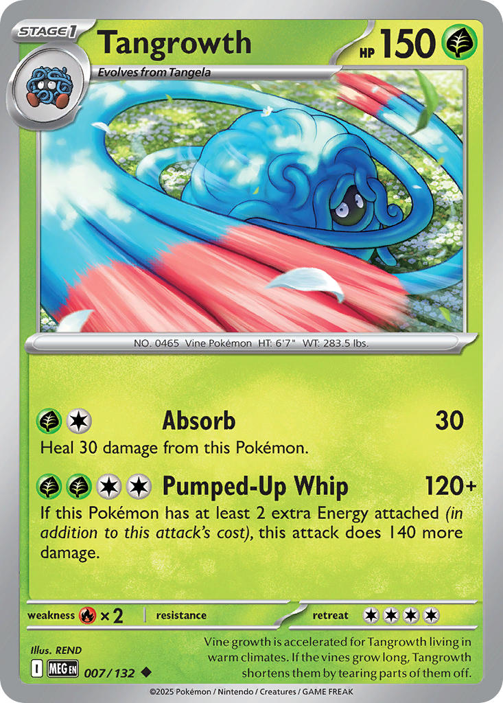 007/132 Tangrowth - MEGA EVOLUTION: BASE SET - Pokemon Single Card