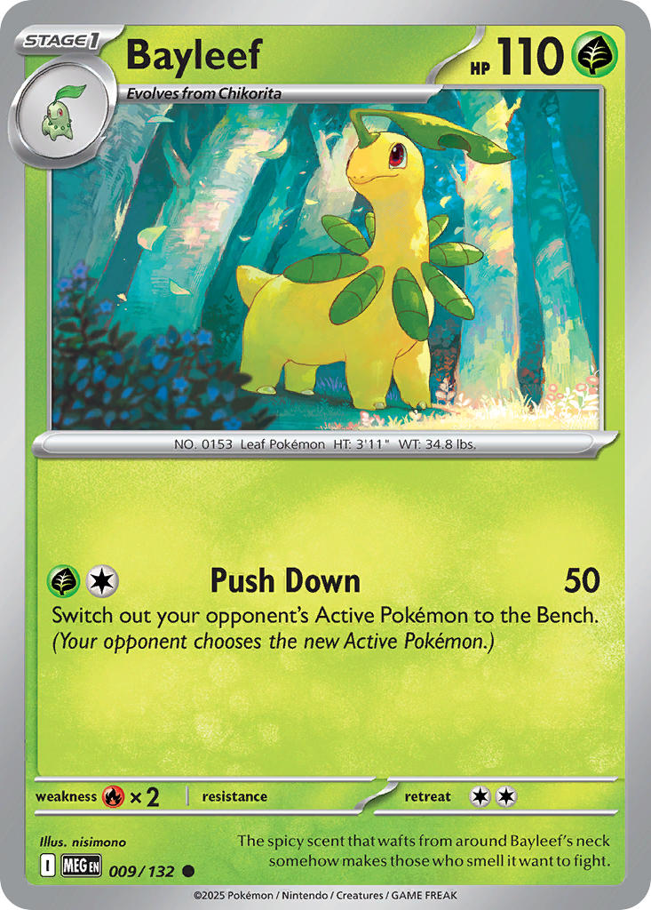 009/132 Bayleef - MEGA EVOLUTION: BASE SET - Pokemon Single Card
