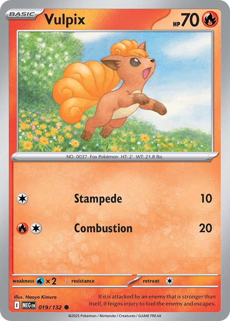 019/132 Vulpix - MEGA EVOLUTION: BASE SET - Pokemon Single Card