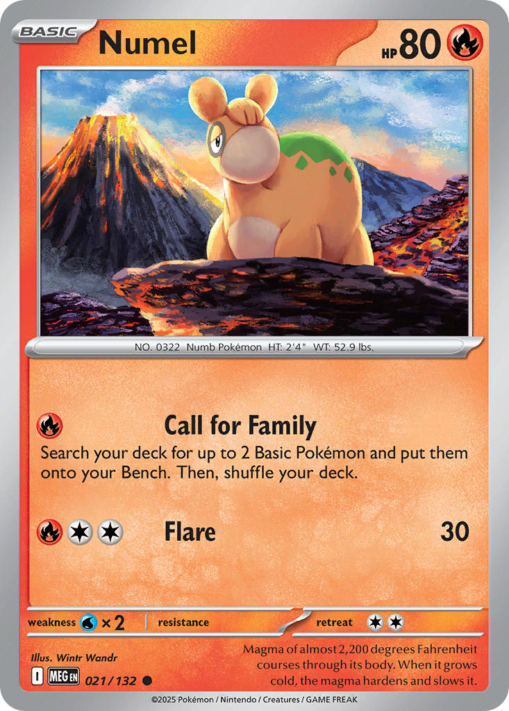 021/132 Numel - MEGA EVOLUTION: BASE SET - Pokemon Single Card