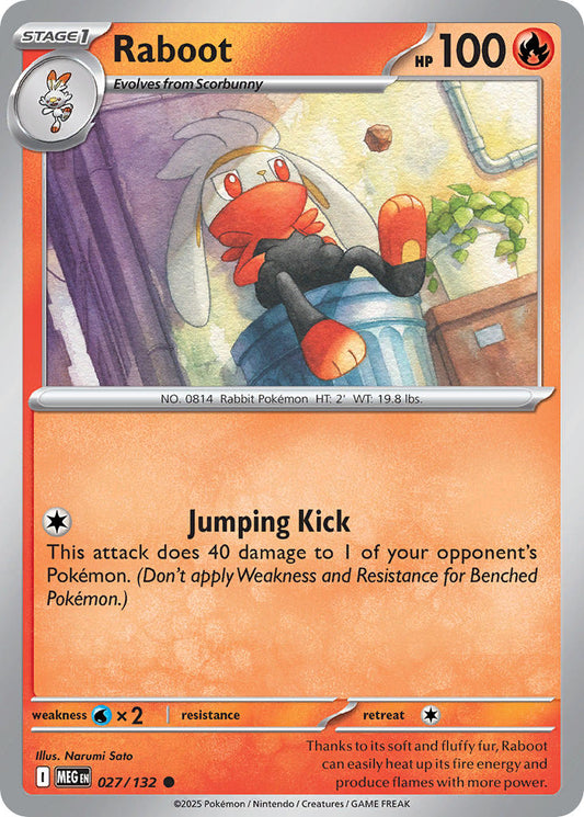 027/132 Raboot - MEGA EVOLUTION: BASE SET - Pokemon Single Card